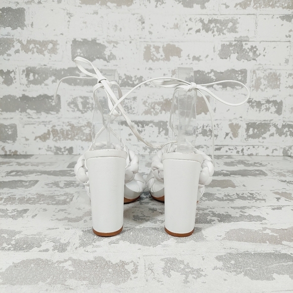 New SCHUTZ Zarda Ankle Tie Sandal In White i484 - Picture 7 of 13